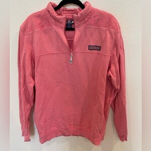 Vineyard Vines Coral Pink 1/4 Zip Up Unisex Pullover